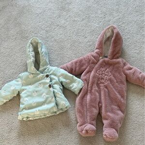 Two Baby Girl Winter Jacket/Snowsuit 6m